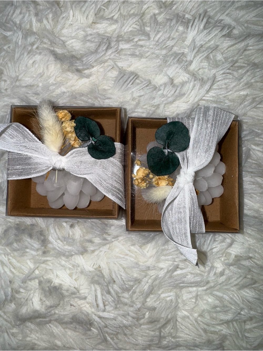 Handcrafted Floral Wax Melts Pair with Ribbon